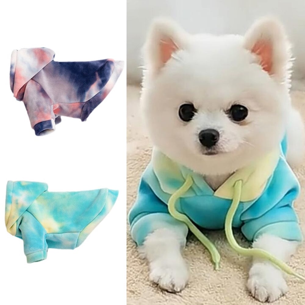 Gradient Tie dyeing Dog Hoodie