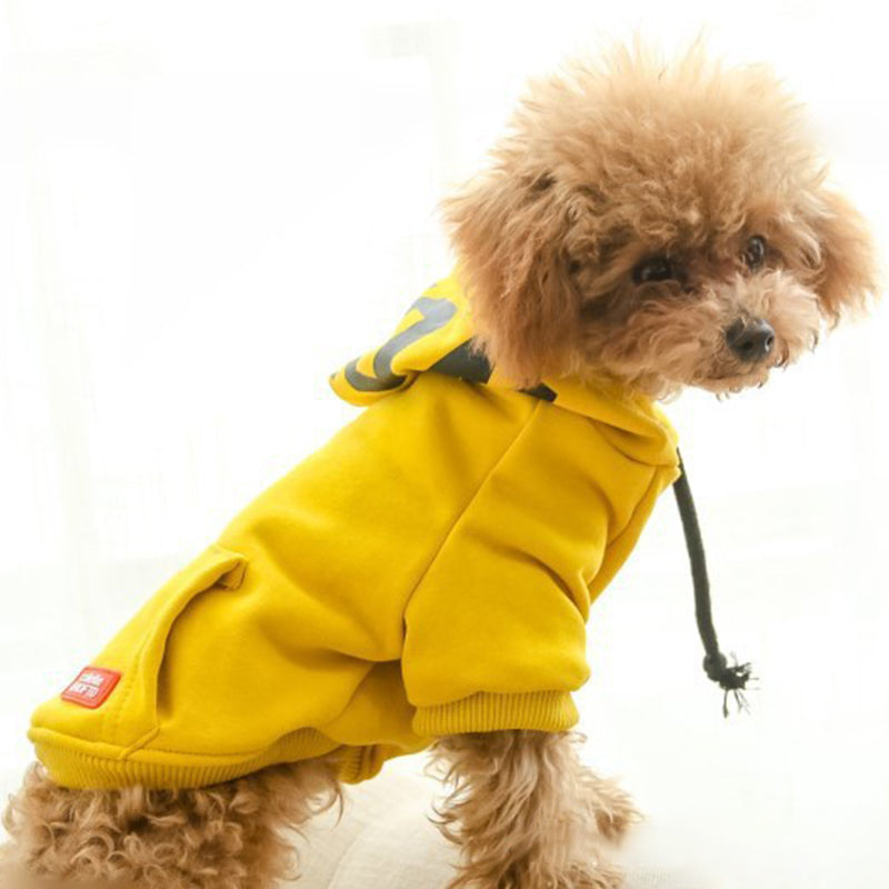 Fall Winter Pet Dog Hoodie Sweater Warm Soft Fleece Hoodie with Pocket