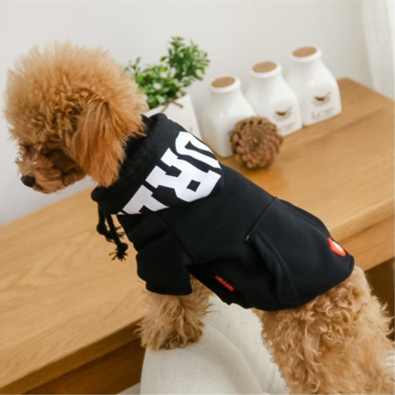 Fall Winter Pet Dog Hoodie Sweater Warm Soft Fleece Hoodie with Pocket