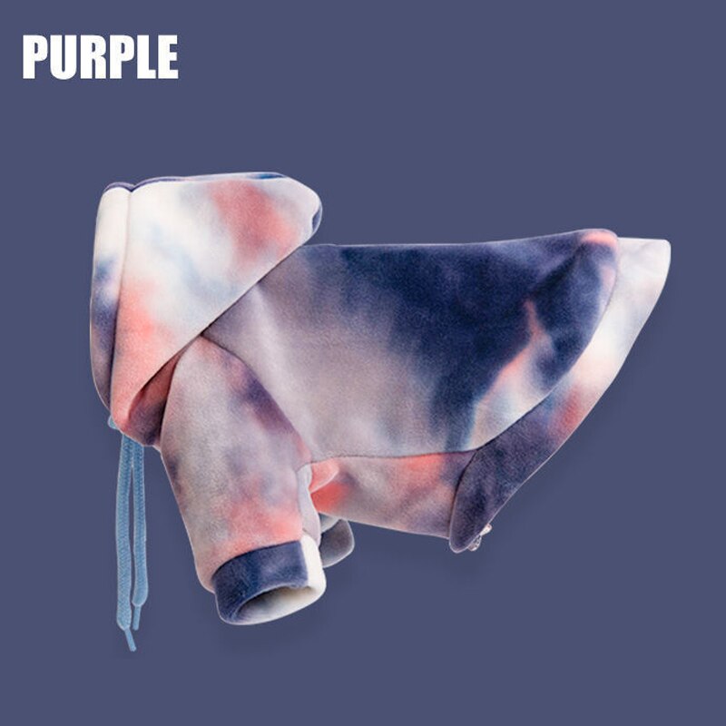 Gradient Tie dyeing Dog Hoodie