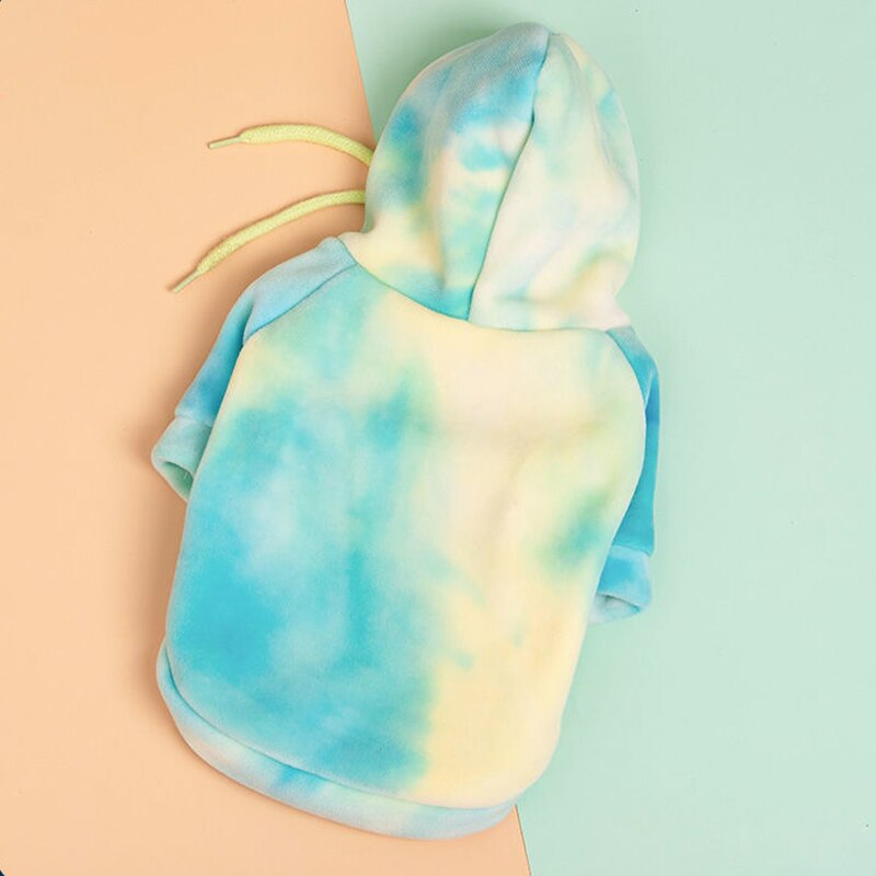 Gradient Tie dyeing Dog Hoodie