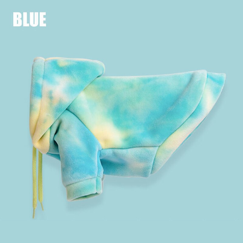 Gradient Tie dyeing Dog Hoodie