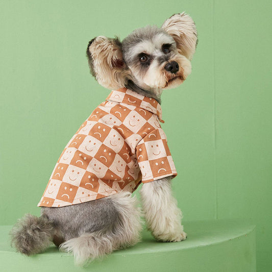 Plaid Cute Denim Dog Shirt Outfits