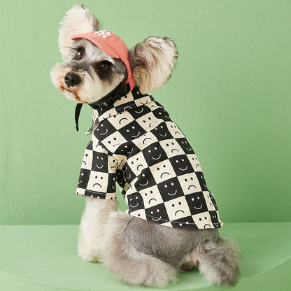 Plaid Cute Denim Dog Shirt Outfits